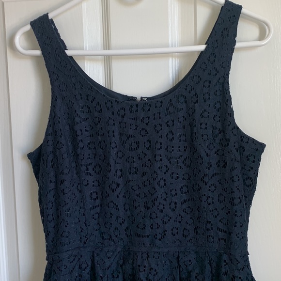 Navy A line dress - Picture 2 of 5